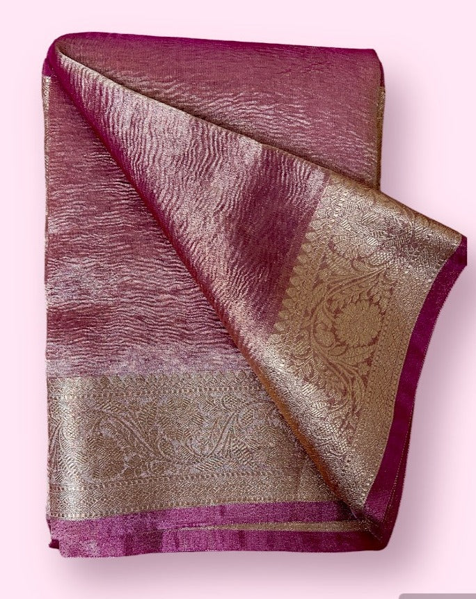 Crush Tissue saree