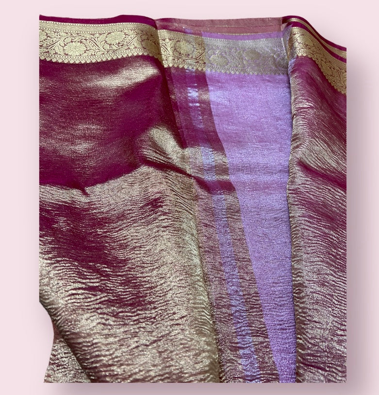 Crush Tissue saree