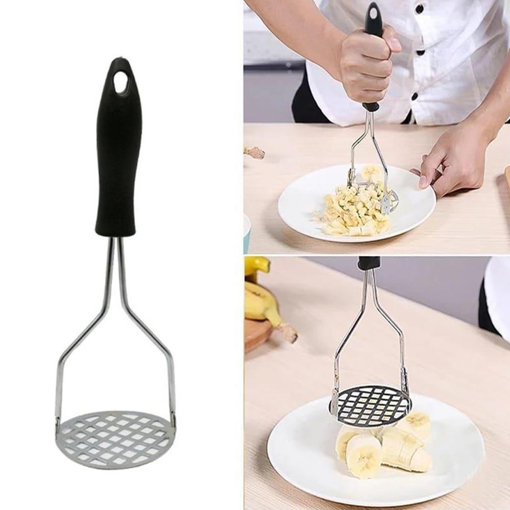 Stainless Steel Potato Masher with handle - KritKart